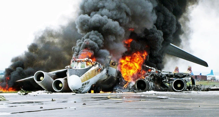 A laptop caught fire on board a plane in Chicago